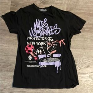 Spider man morales graphic t shirt small